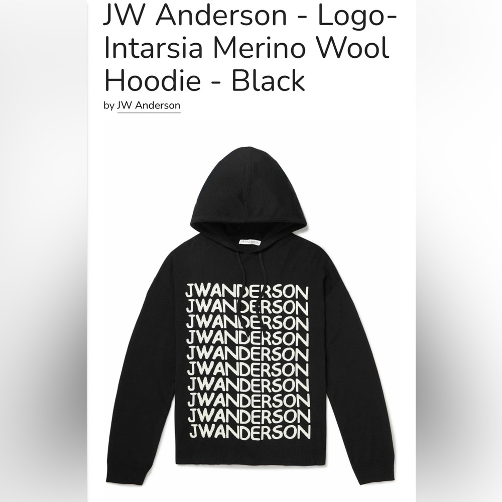 JW ANDERSON Merino Wool Hoodie
